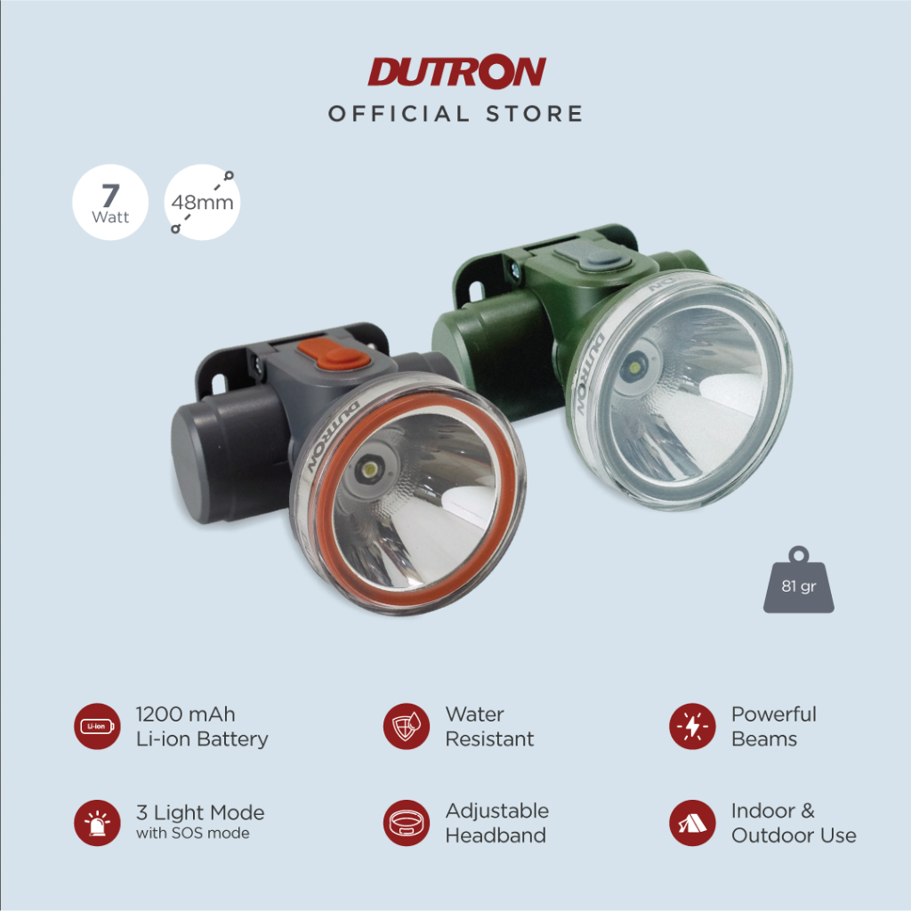 DUTRON Senter Kepala LED Nova Beam 7 Watt