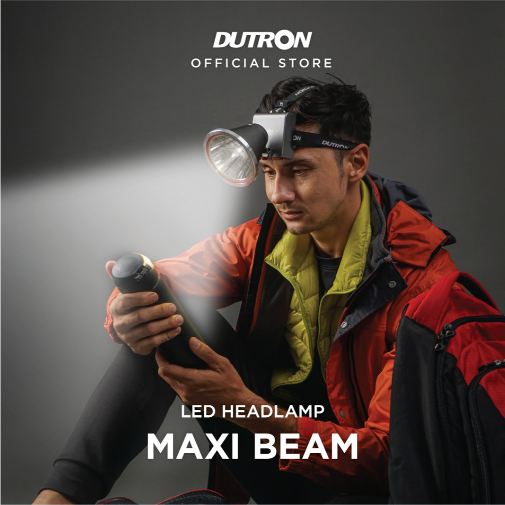 DUTRON Senter Kepala LED Maxi Beam Hiking Outdoor Jumbo Alumunium Reflector 45 Watt