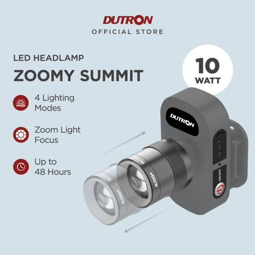 Image of DUTRON Senter Kepala Vertikal LED Zoomy Summit 10 Watt