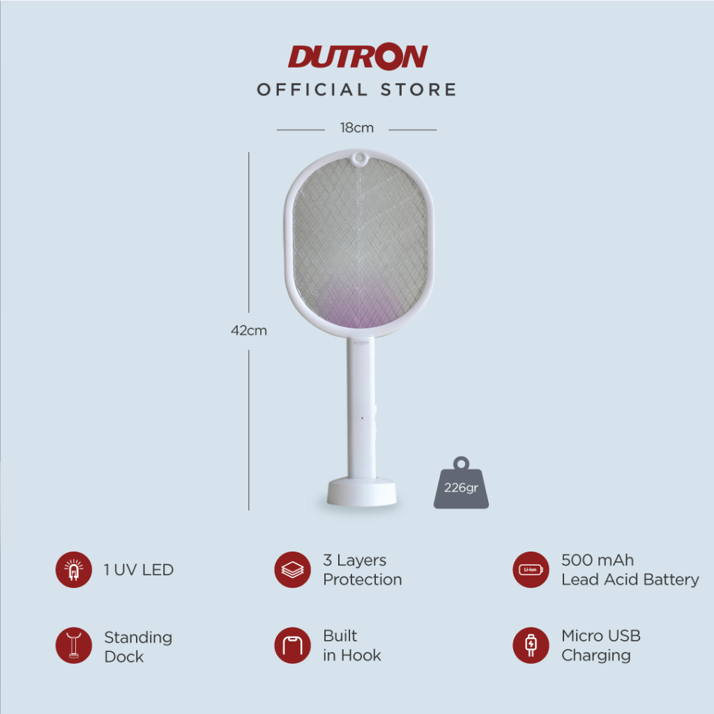 DUTRON Raket Nyamuk UV Mosistrike