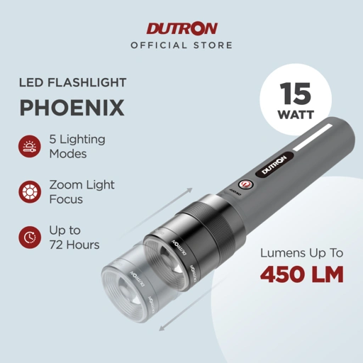 Image of DUTRON Phoenix Senter ZOOM LED 15 Watt 