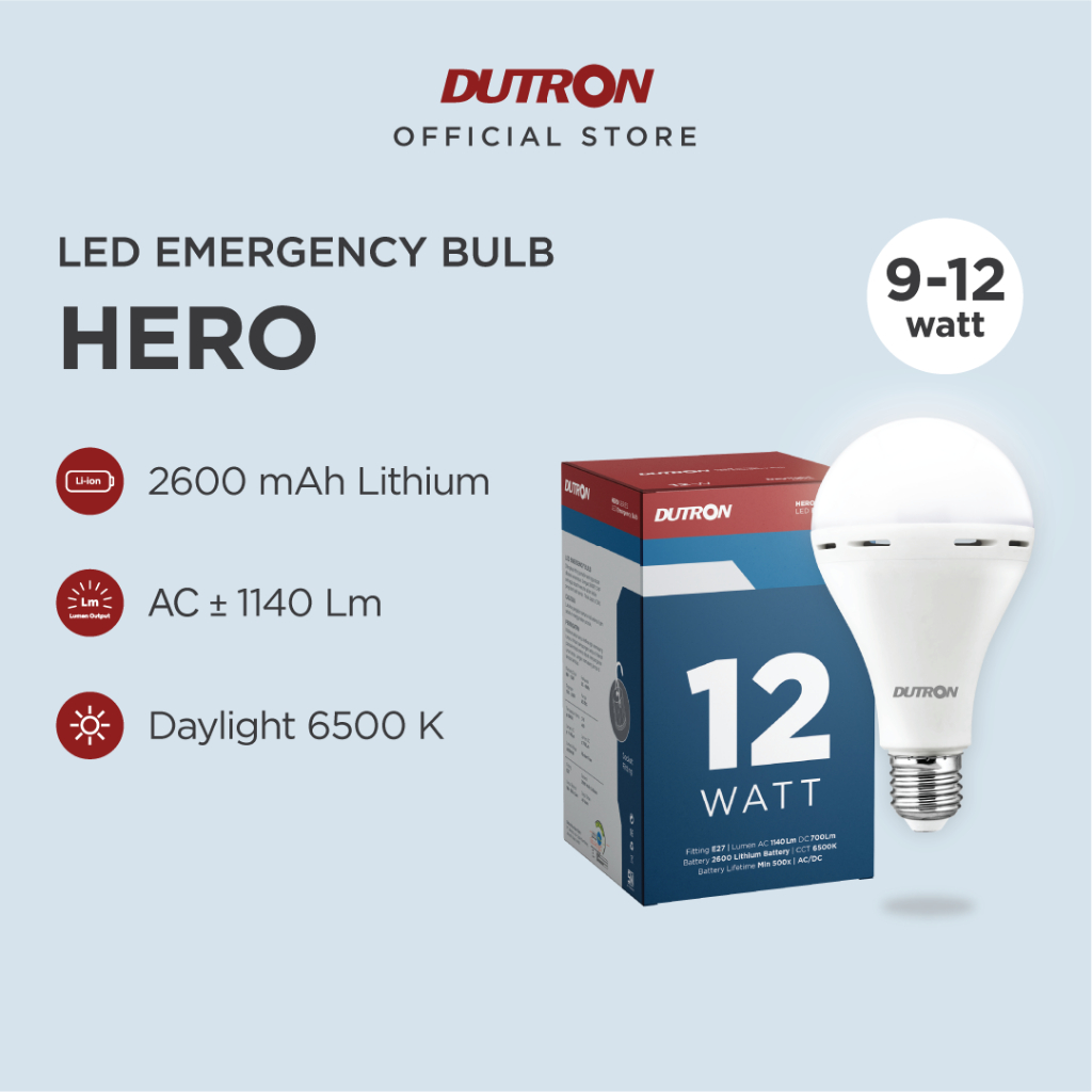 DUTRON Lampu LED Emergency Bulb Hero Daylight