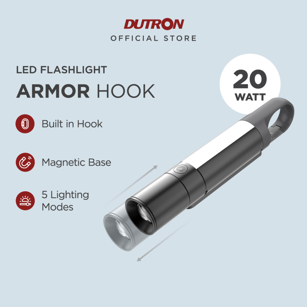 DUTRON Armor Hook Senter LED Alumunium 20 Watt