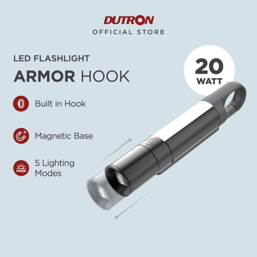 Image of DUTRON Armor Hook Senter LED Alumunium 20 Watt 