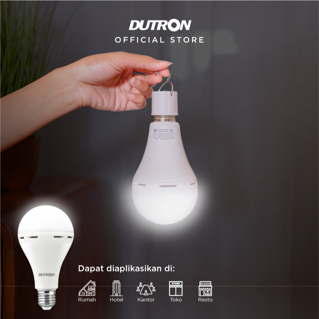 DUTRON Lampu LED Emergency Bulb Hero Daylight