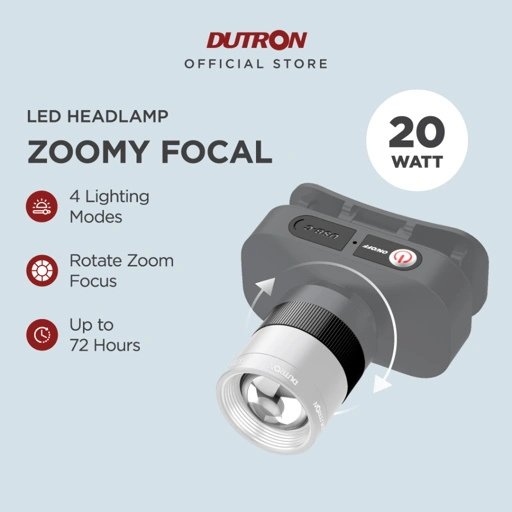 Image of DUTRON Senter Kepala LED Zoomy Focal 20 Watt