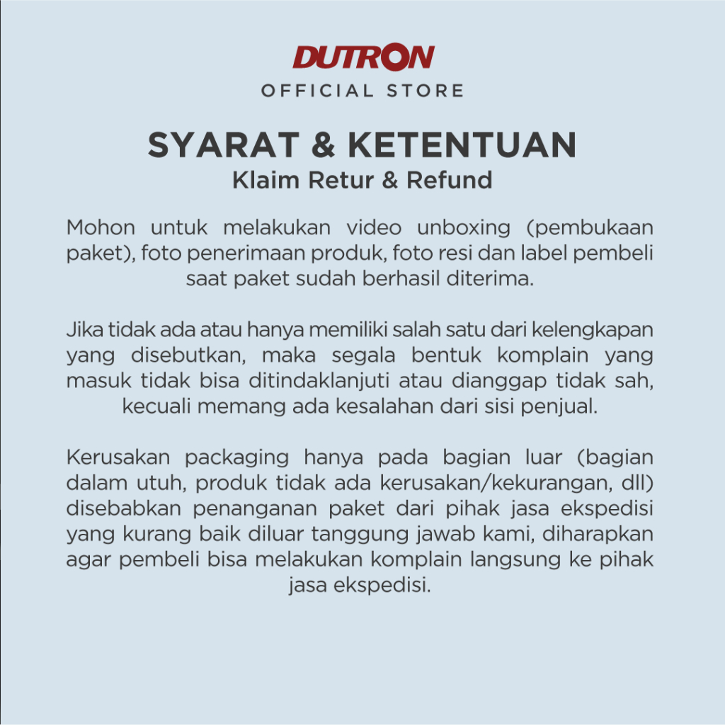 DUTRON Armor Senter LED Alumunium 20 Watt 