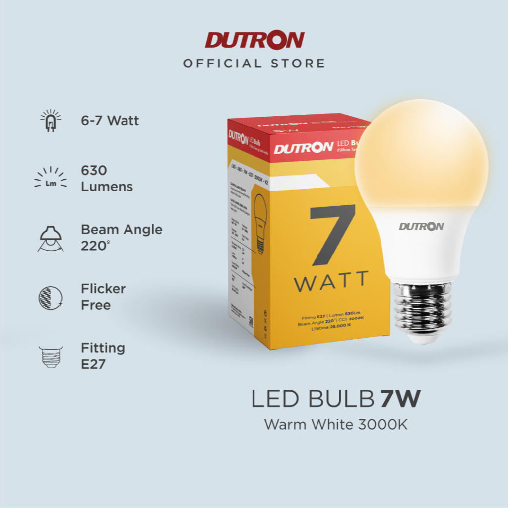 DUTRON Lampu LED Bulb Warm White