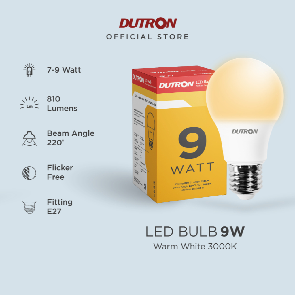 DUTRON Lampu LED Bulb Warm White