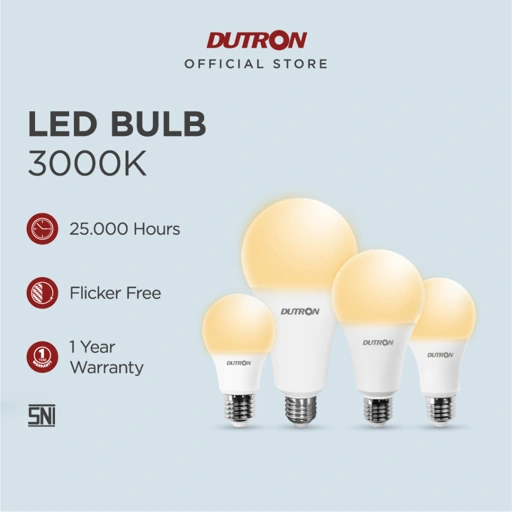 Image of DUTRON Lampu Bohlam LED Bulb 3/5/7/9/13 Watt Cahaya Kuning