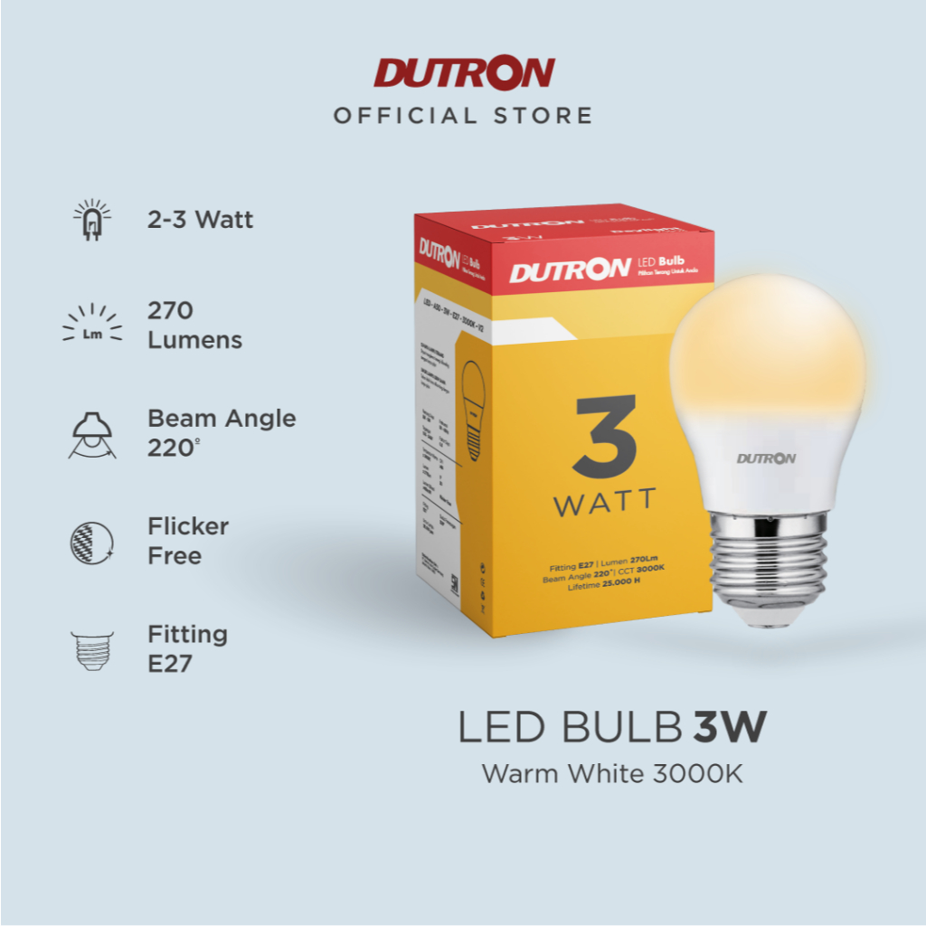 DUTRON Lampu LED Bulb Warm White