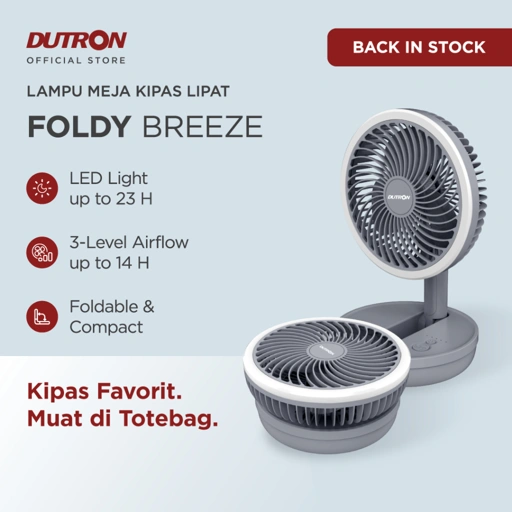Image of DUTRON Foldy Breeze - Lampu Meja Kipas Lipat