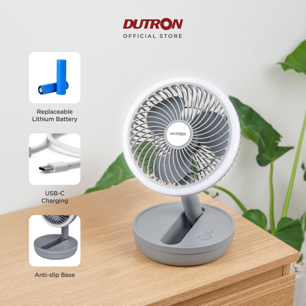 DUTRON Foldy Breeze - Lampu Meja Kipas Lipat