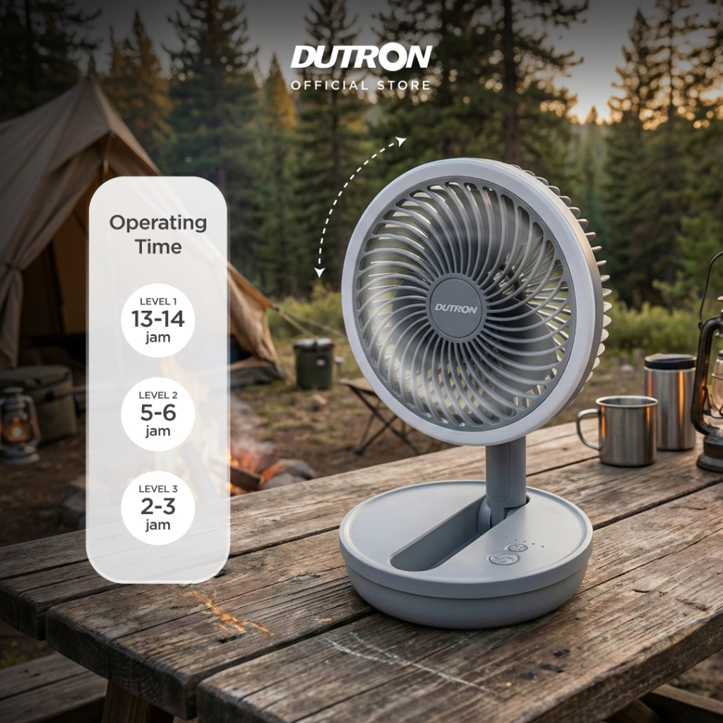 DUTRON Foldy Breeze - Lampu Meja Kipas Lipat