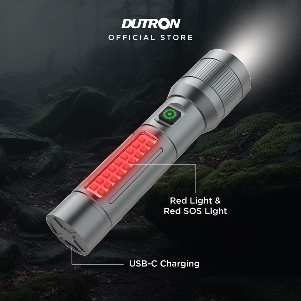 DUTRON Senter LED Lumar Alumunium Slim 10 Watt