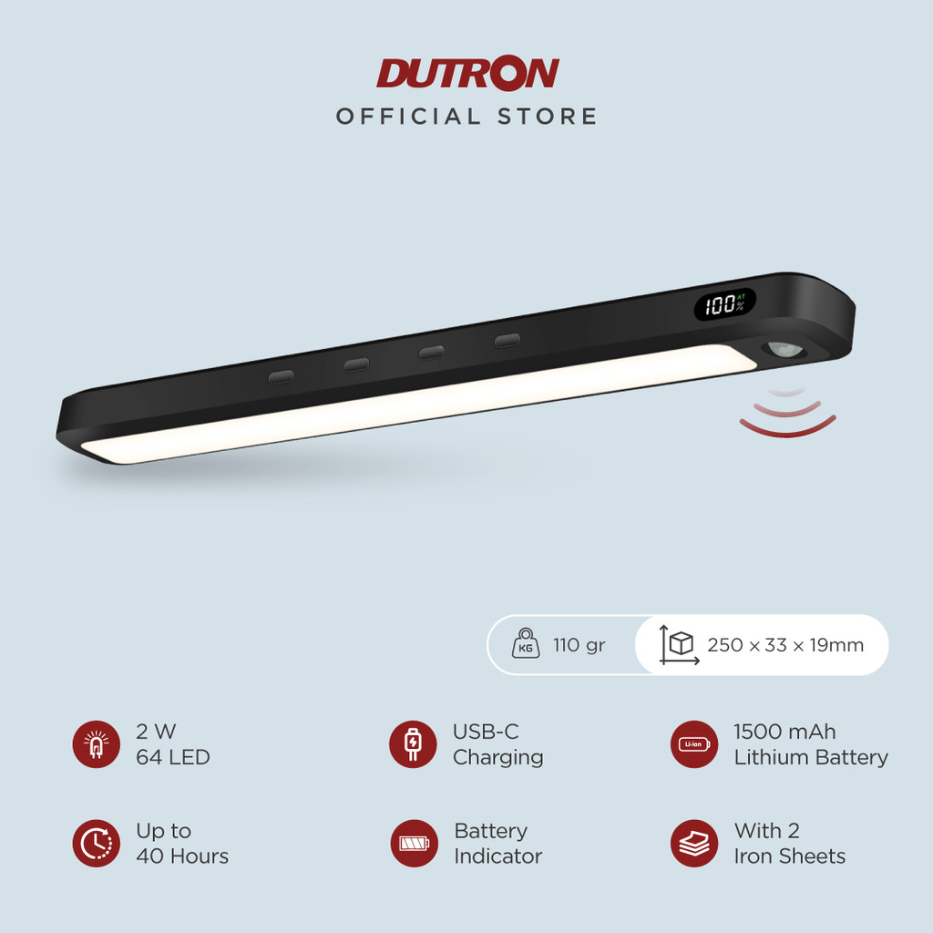 DUTRON LED Light Bar Sensa Sensor Gerak Portable