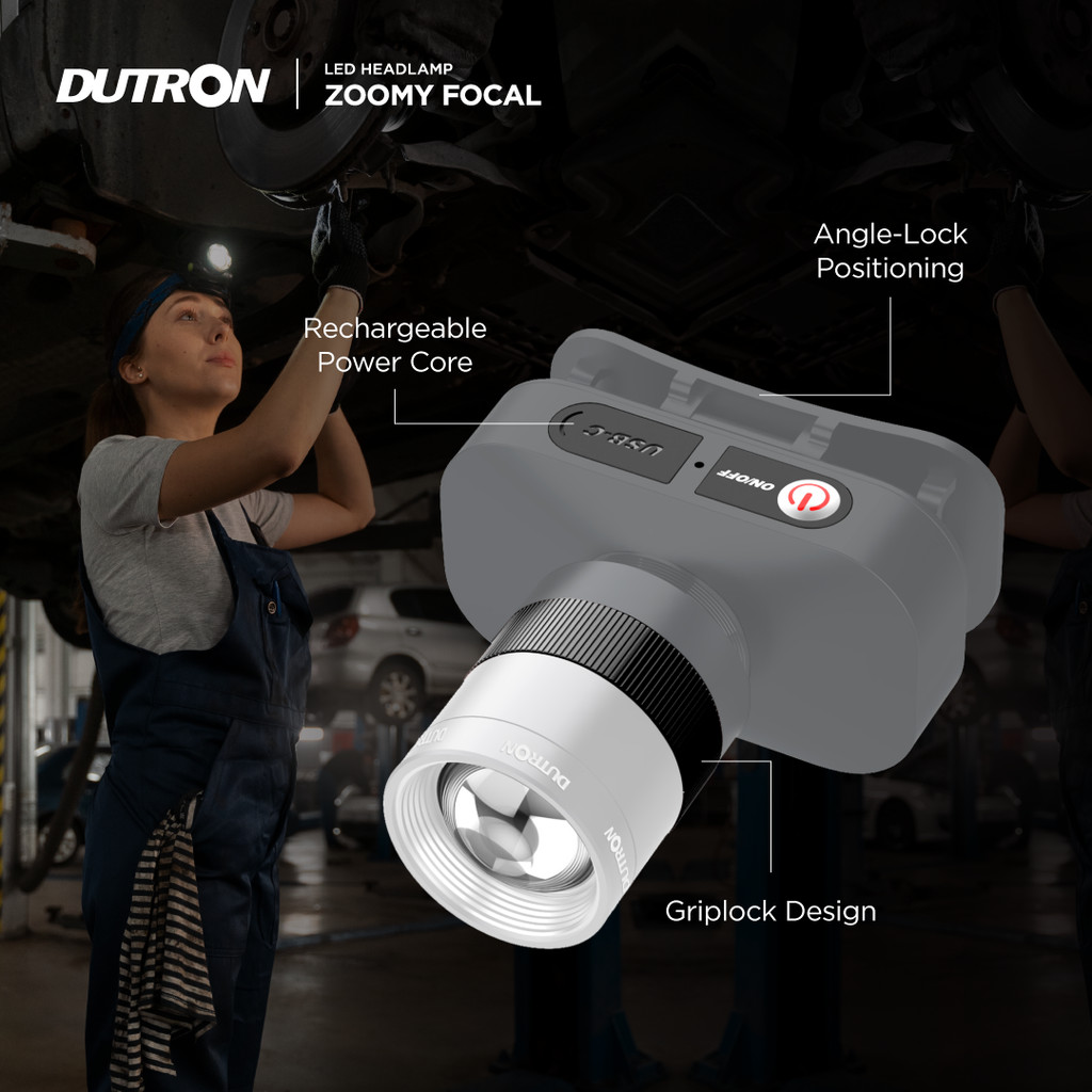 DUTRON Senter Kepala LED Zoomy Focal 20 Watt