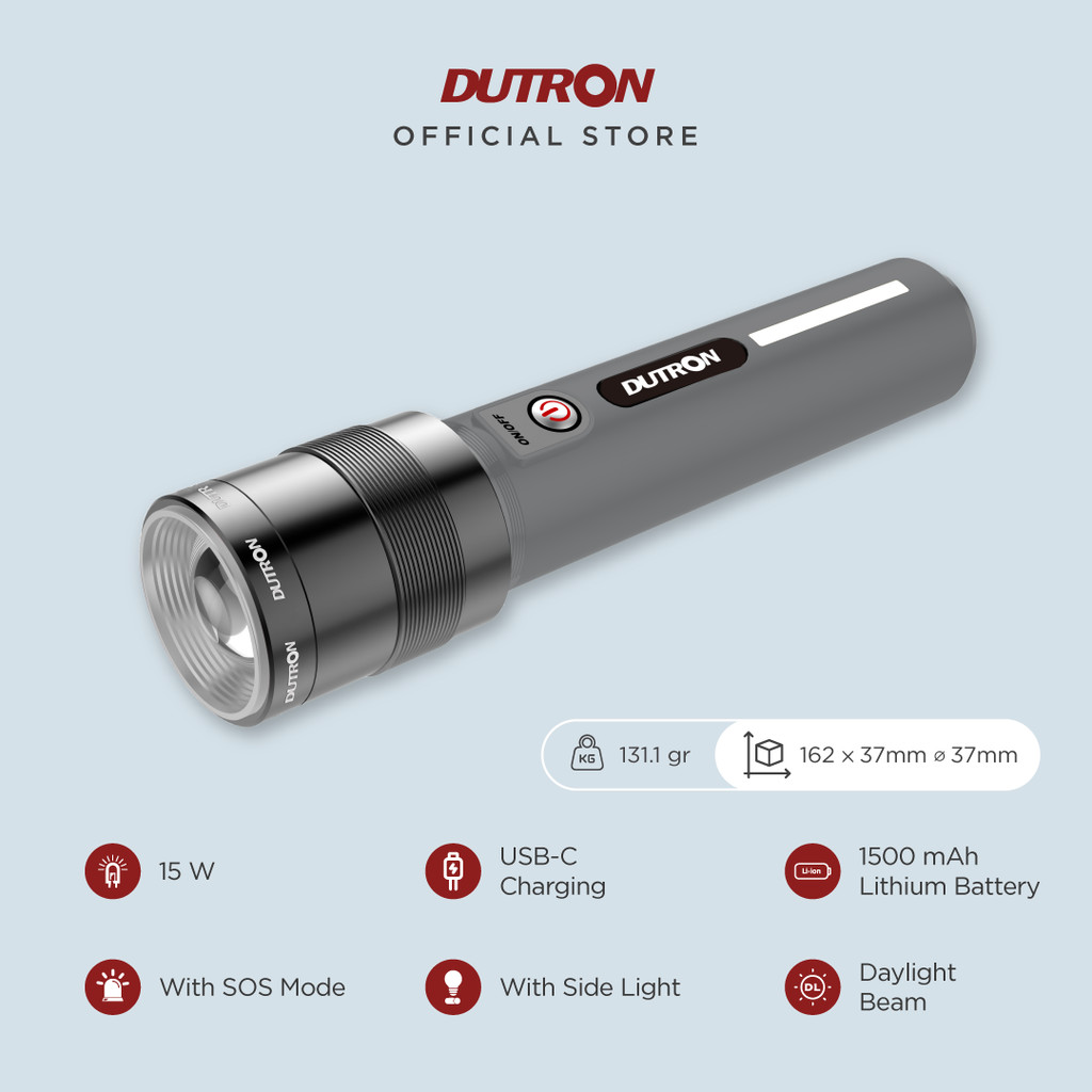 DUTRON Phoenix Senter ZOOM LED 15 Watt