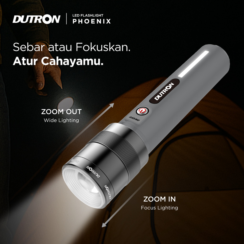 DUTRON Phoenix Senter ZOOM LED 15 Watt