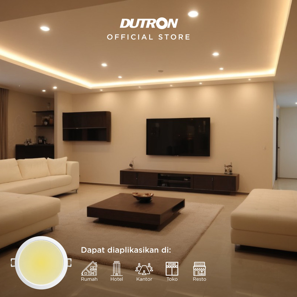 [BELI 3 GRATIS 1] DUTRON QUATRO Lampu LED Downlight Warm White