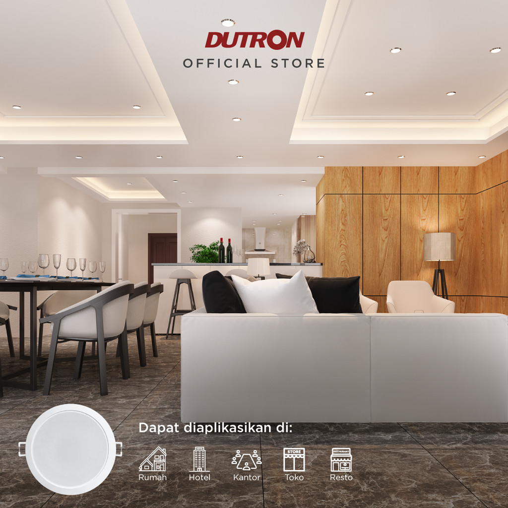 [BELI 3 GRATIS 1] DUTRON QUATRO Lampu LED Downlight Daylight