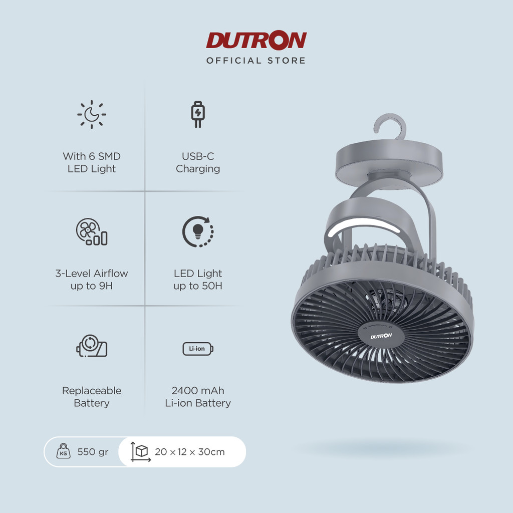DUTRON Kipas Angin FLIP Breeze 3in1