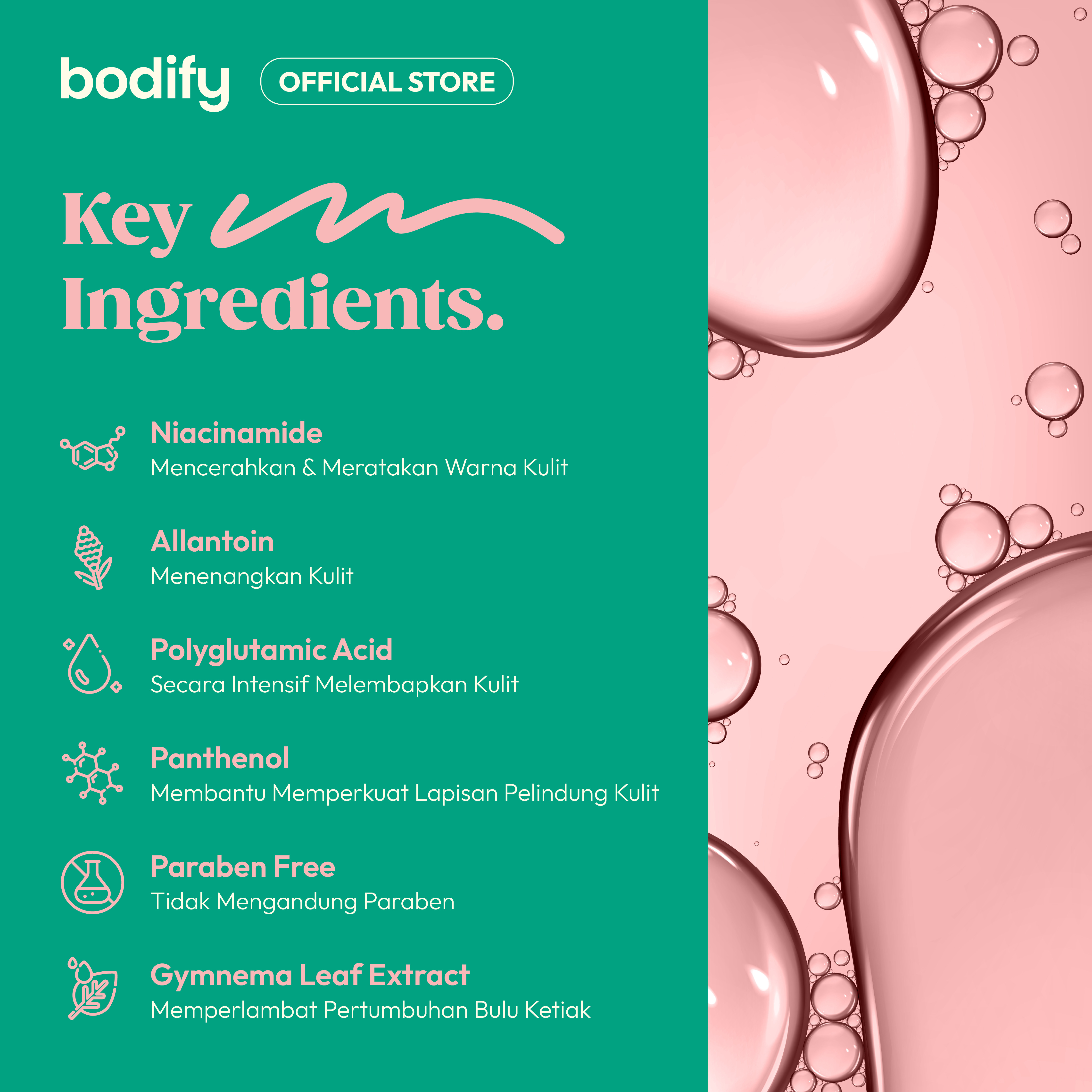 [Bundling 2Musky Pits]BODIFY MUSKY PITS 4in1 Brightening Shaveless Antiperspirant Deodorant RollOn 50ml Mencerahkan,Sensitif,Lawan Bau Badan&Keringat
