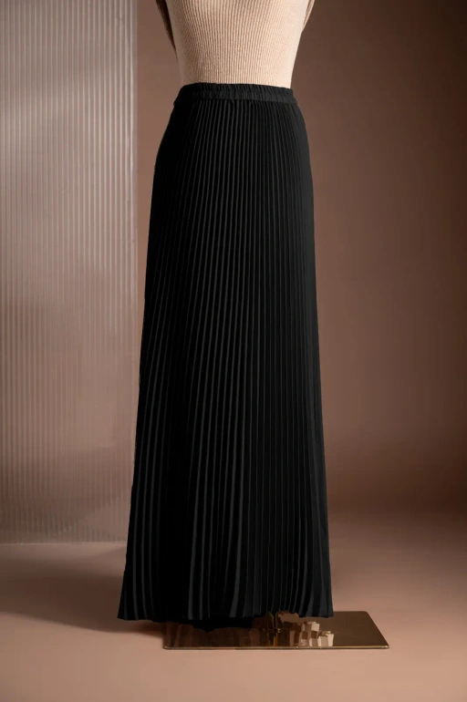 Image of YUMNA PLEATED SKIRT BLACK