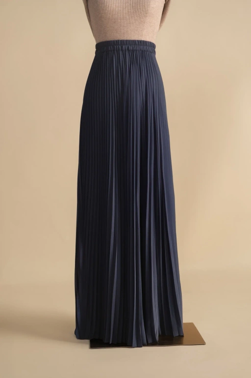 Image of YUMNA PLEATED SKIRT NAVY