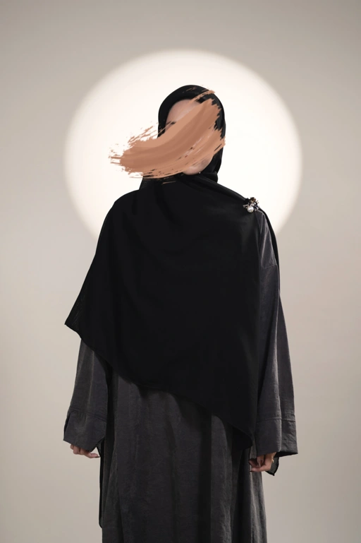 Image of SABYA SCARF JETBLACK