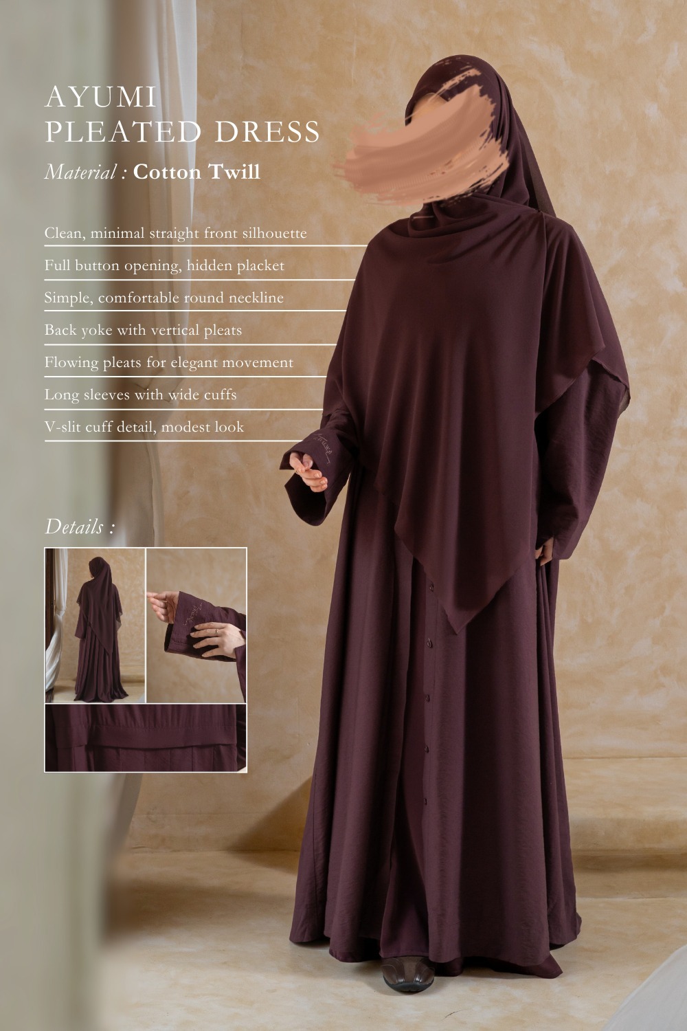 AYUMI PLEATED DRESS