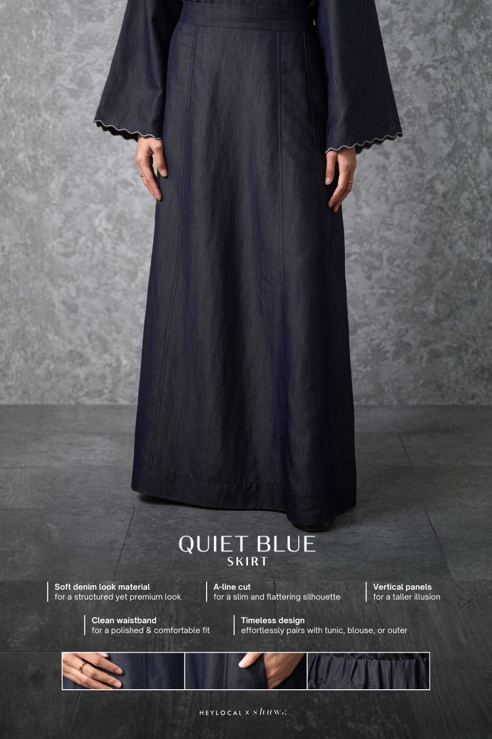 QUIET BLUE SKIRT