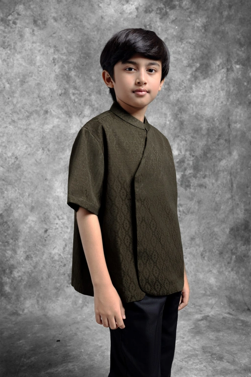 Image of Kemeja Anak Beskap Tentrem Rimba