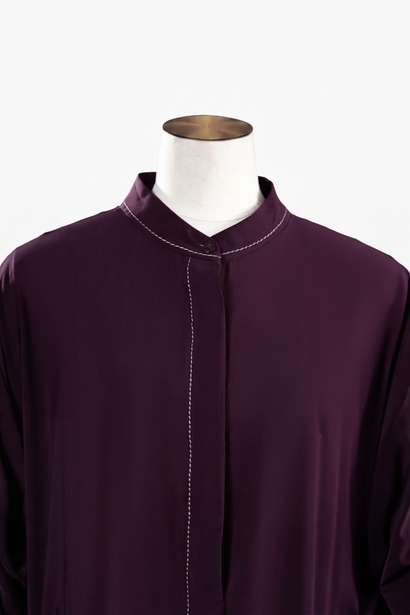 ALEENA FLOWY DRESS PLUM