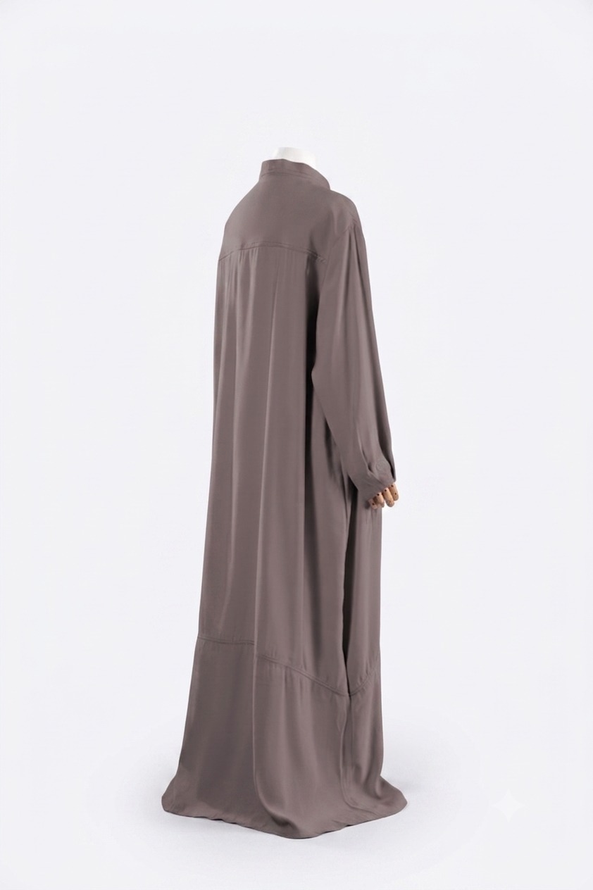 ALEENA FLOWY DRESS SOFT CHOCO