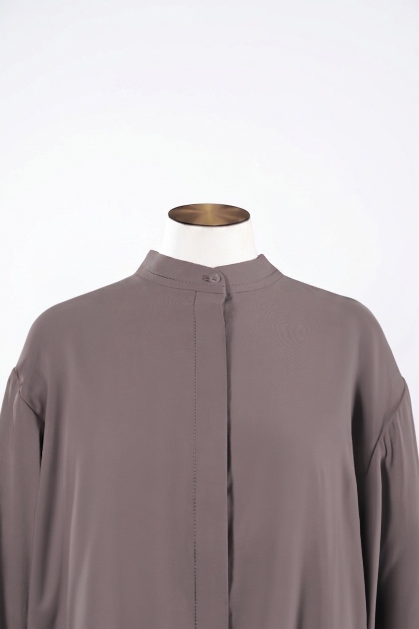 ALEENA FLOWY DRESS SOFT CHOCO