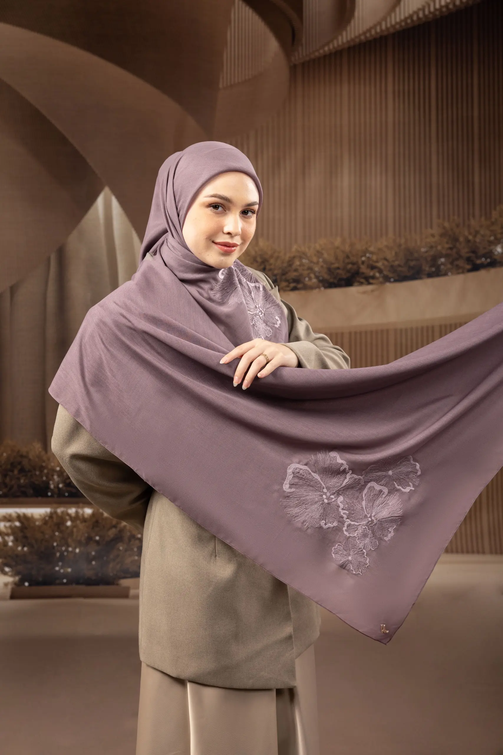 EMBRODIÈRE SCARF TEAROSE