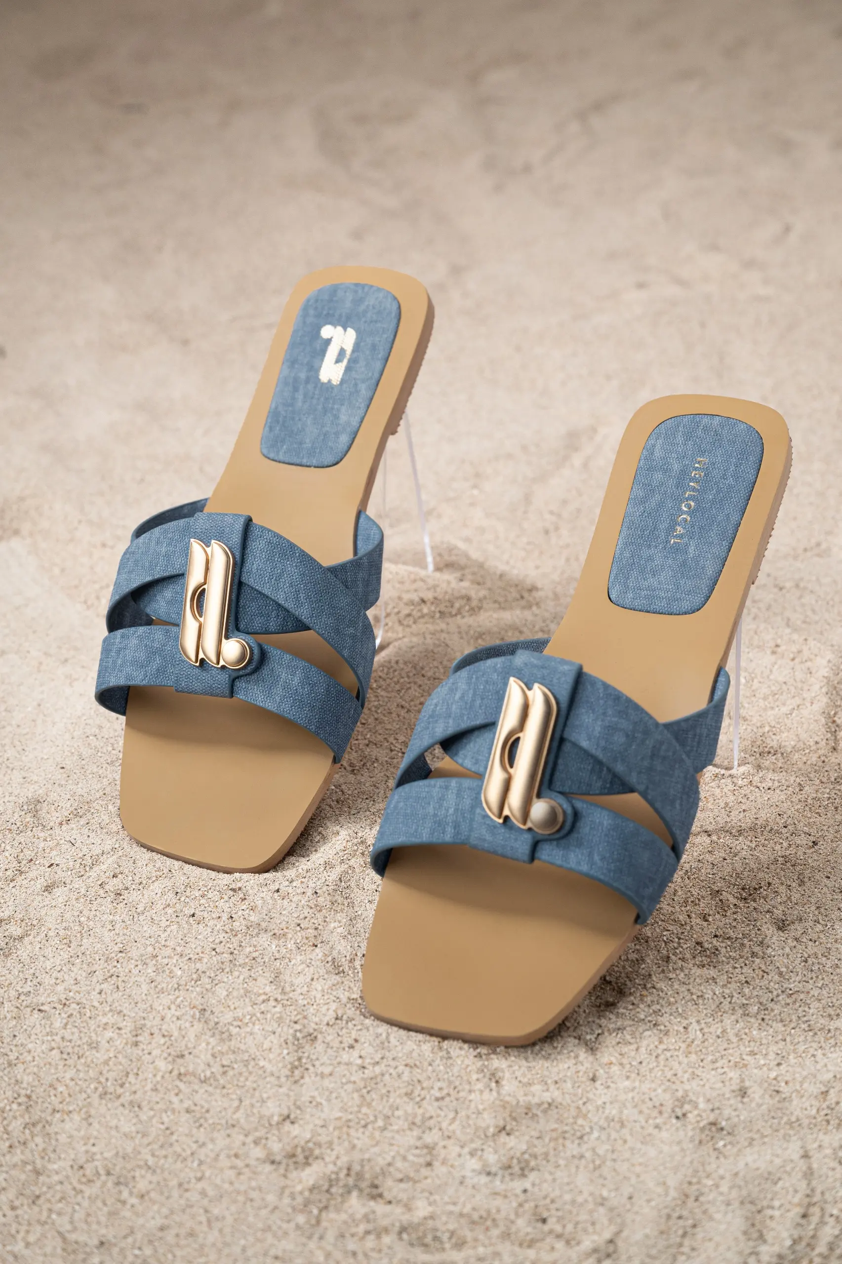 DIXIE FLAT SANDAL BLUE JEANS