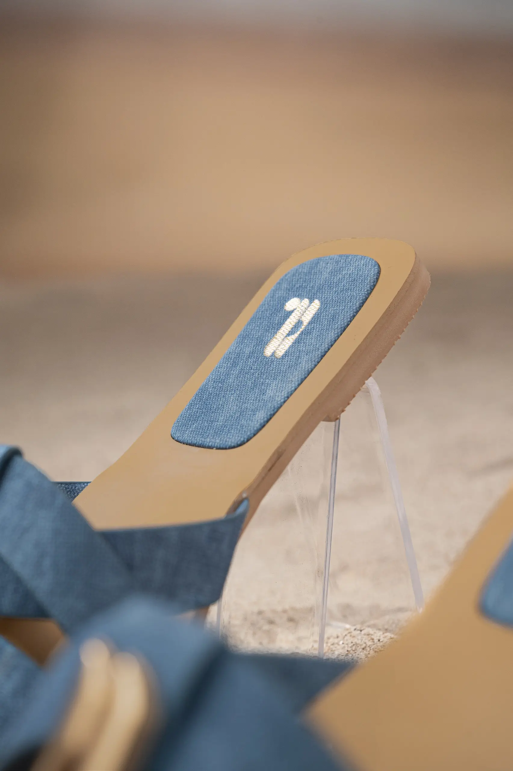 DIXIE FLAT SANDAL BLUE JEANS