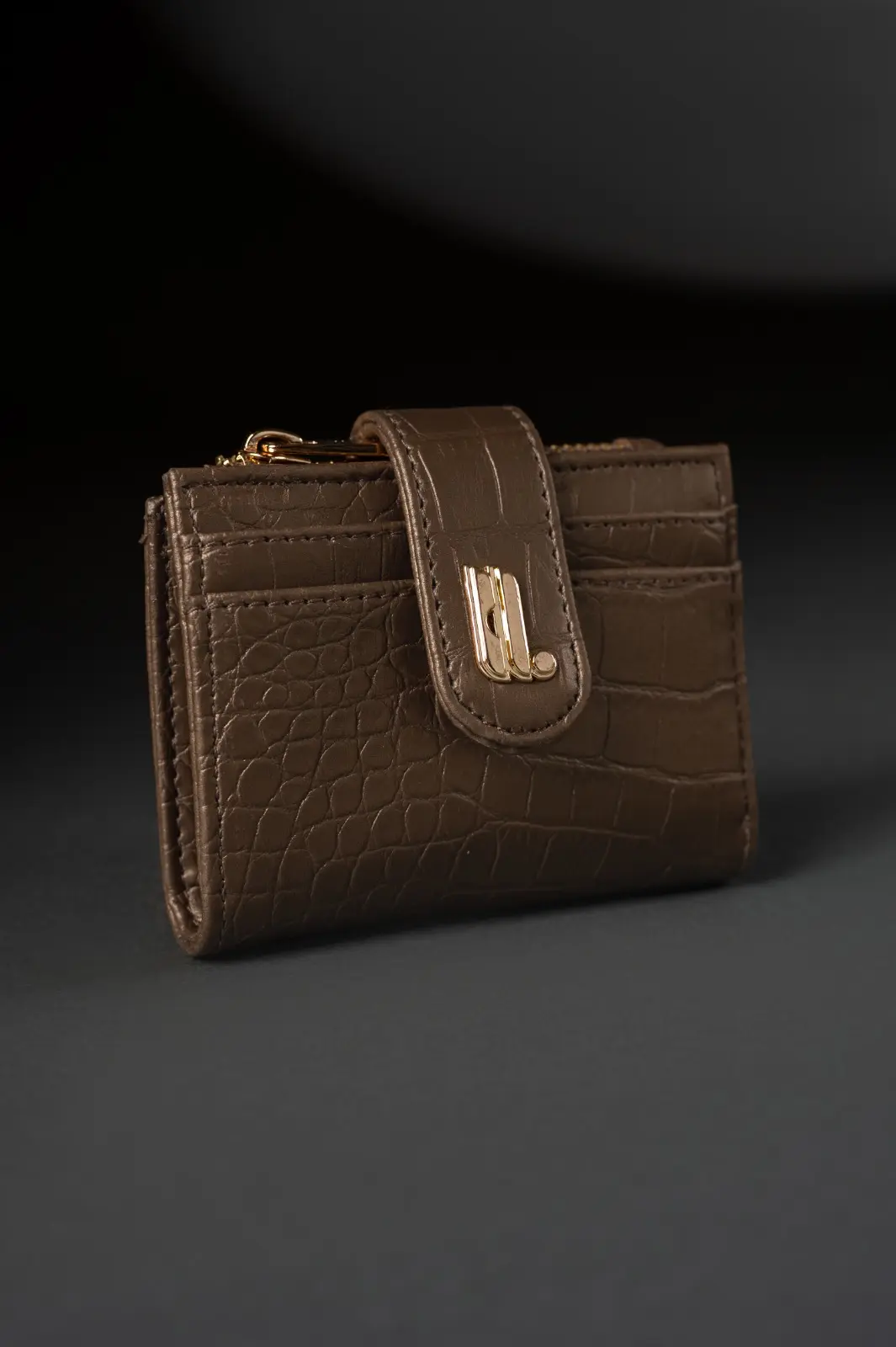 SADIE CROCO WALLET BRONZE