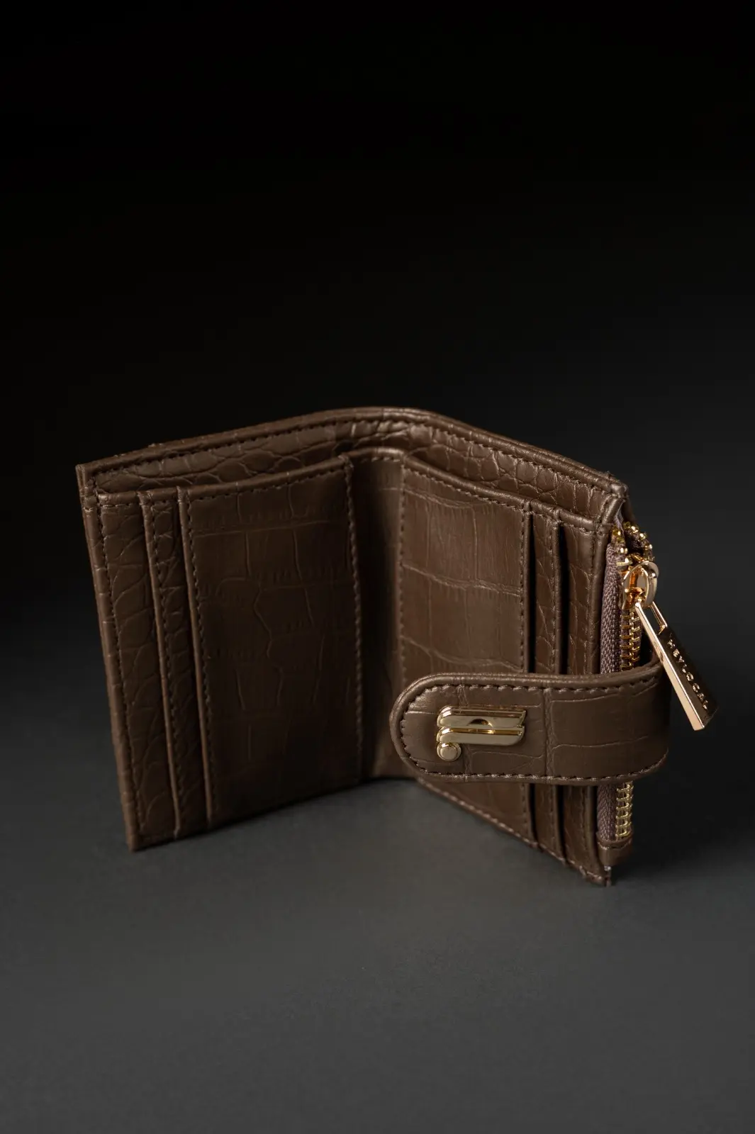 SADIE CROCO WALLET BRONZE
