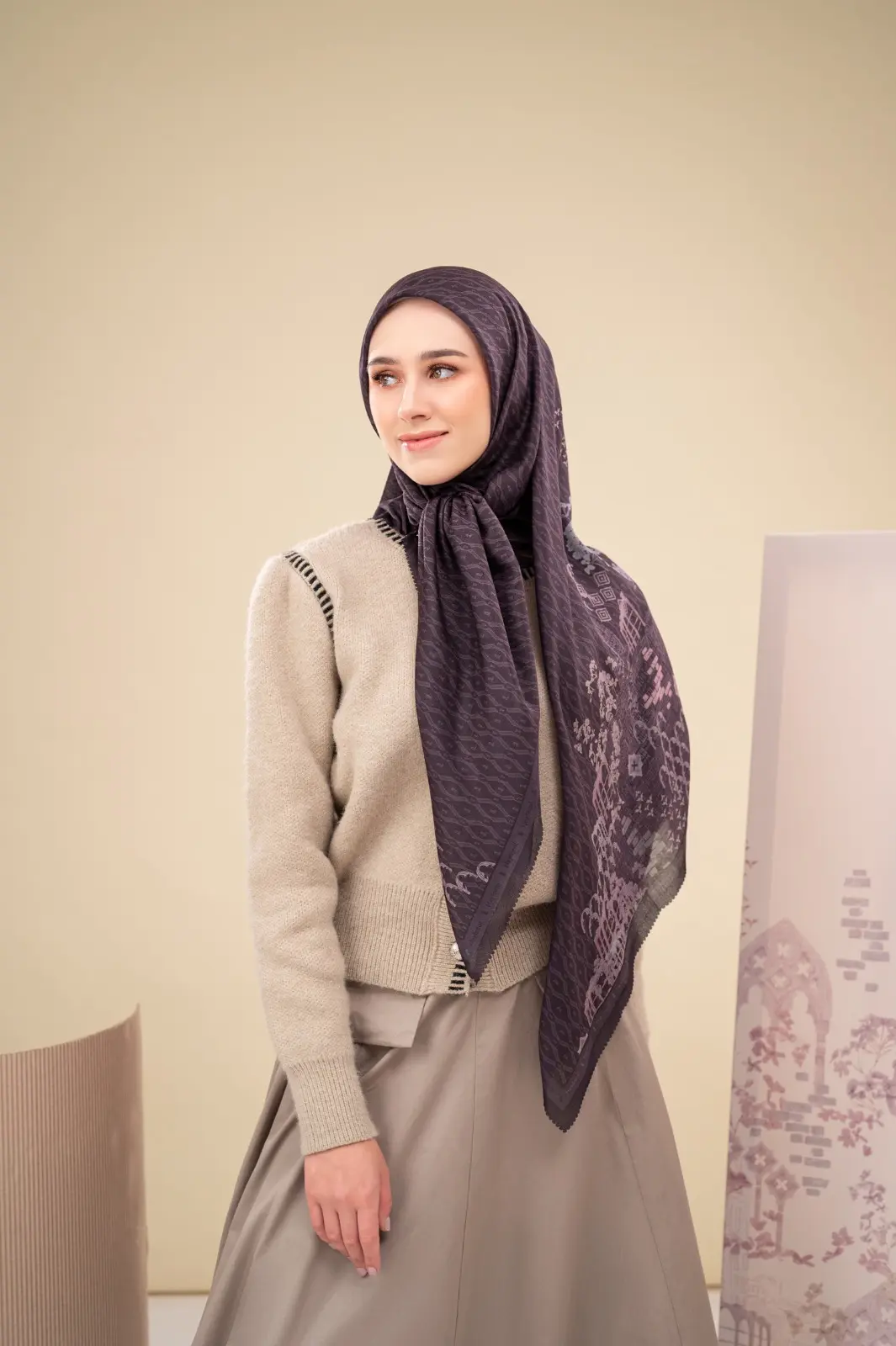 BERGAMO SCARF PLUM
