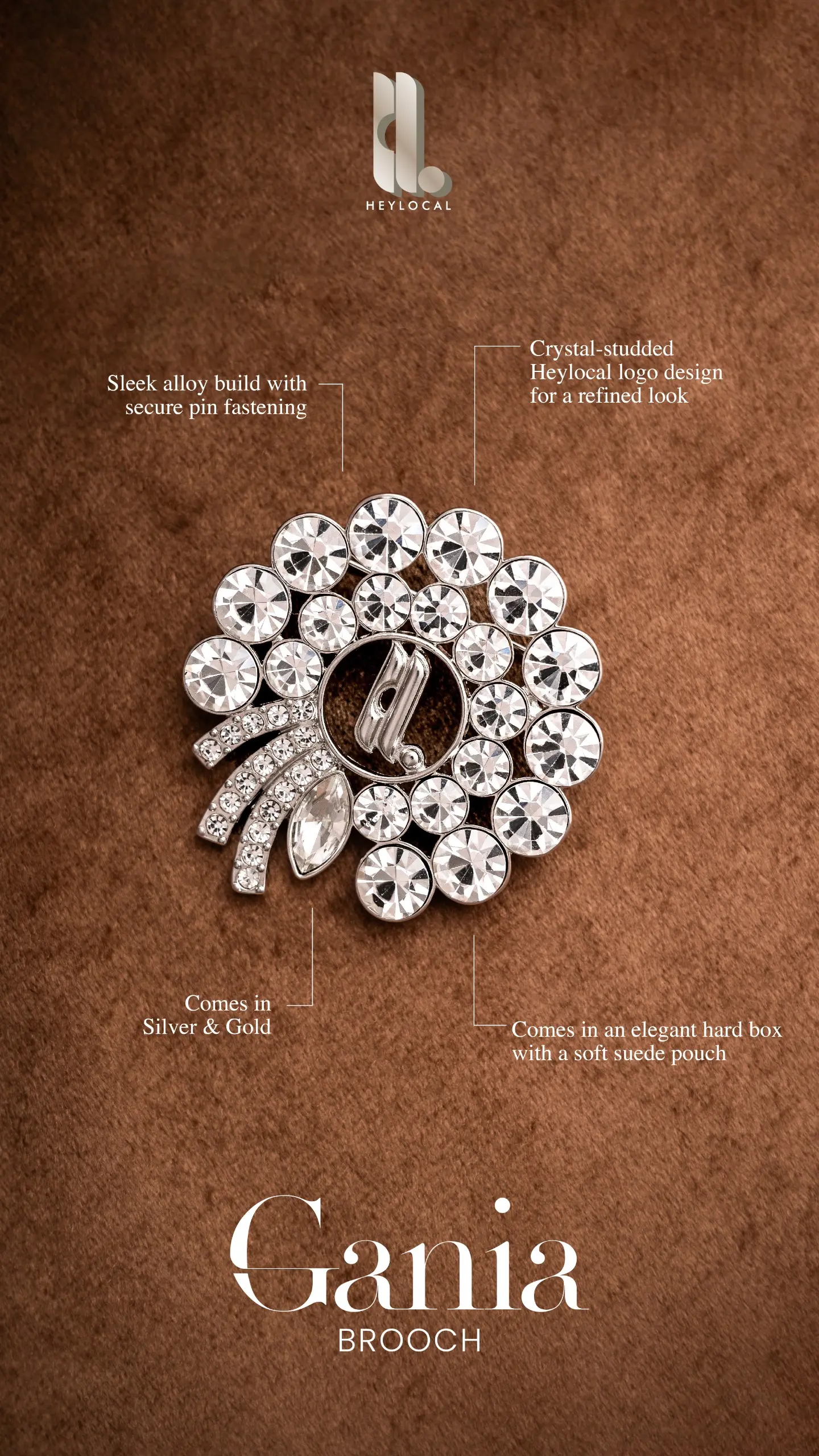 GANIA BROOCH GOLD