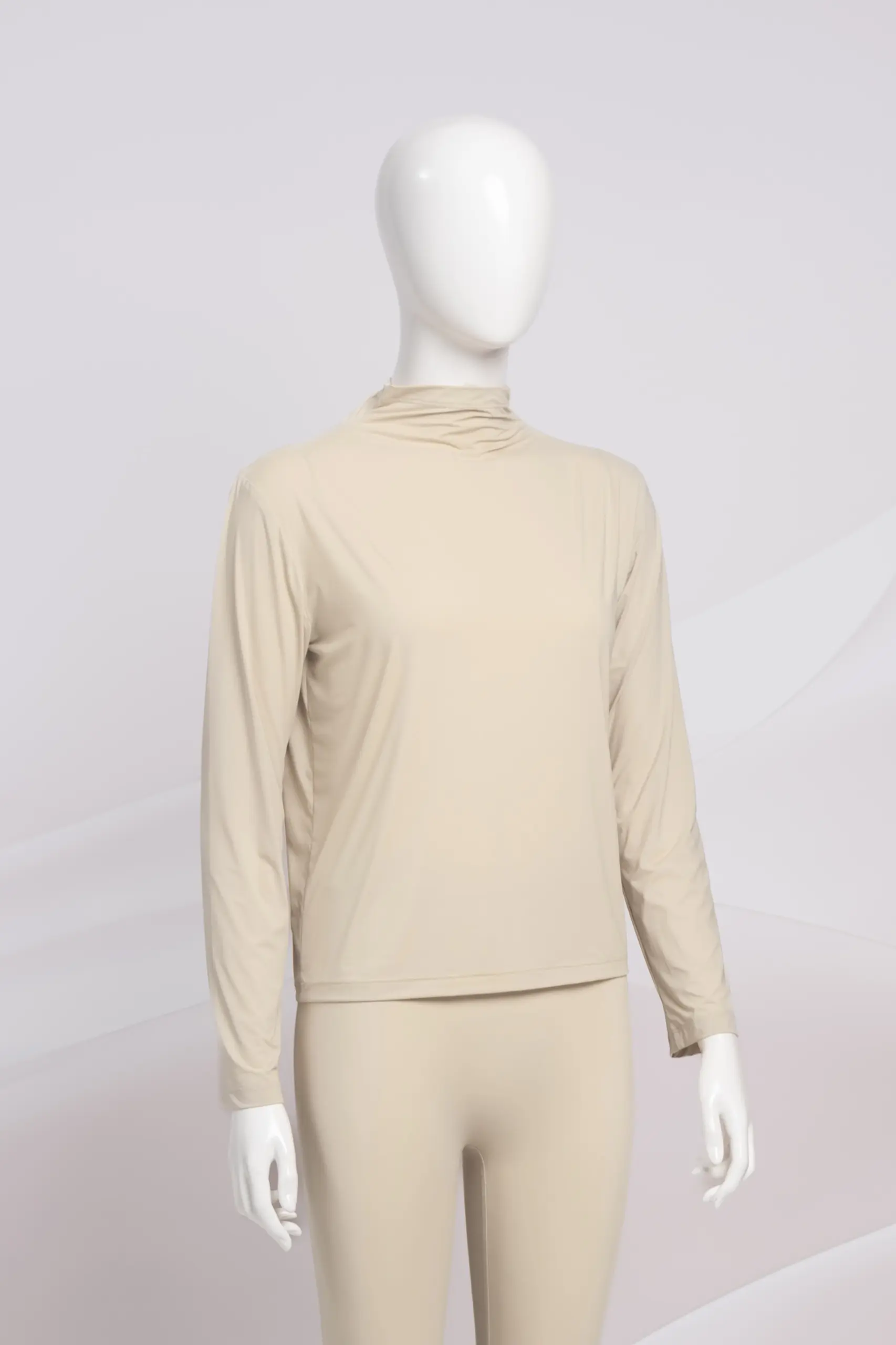 LYN HIGHNECK LONGSLEEVE INNER T-SHIRT CREAM