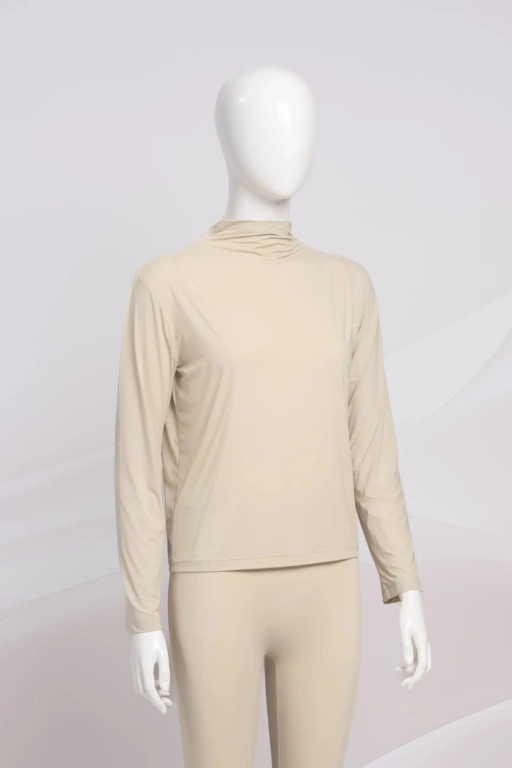 LYN HIGHNECK LONGSLEEVE INNER T-SHIRT CREAM