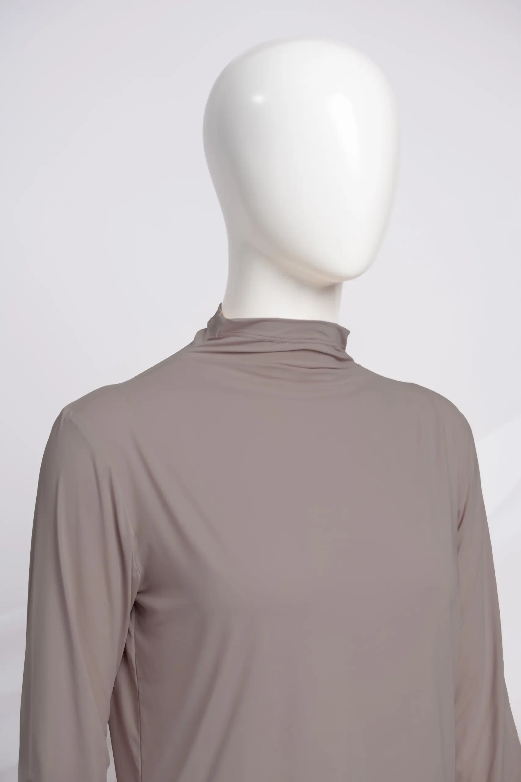 LYN HIGHNECK LONGSLEEVE INNER T-SHIRT TAUPE