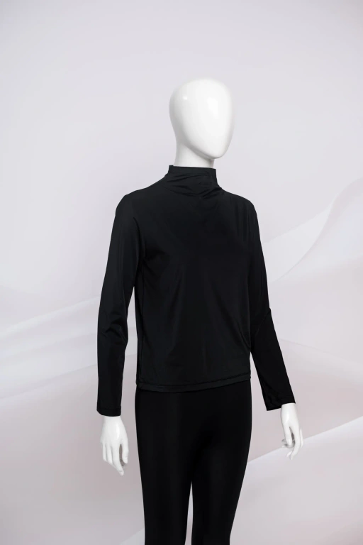 LYN HIGHNECK LONGSLEEVE INNER T-SHIRT BLACK