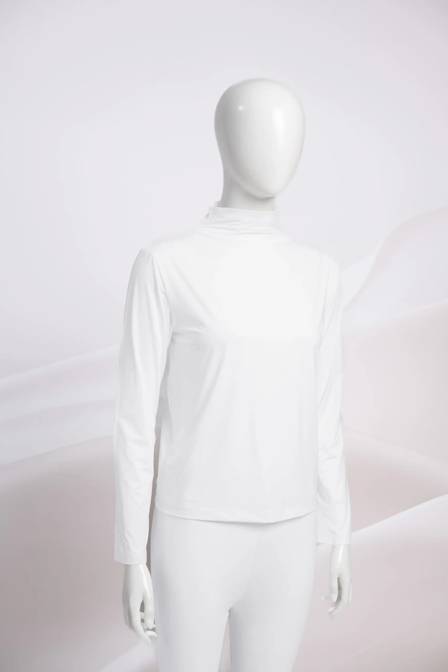 LYN HIGHNECK LONGSLEEVE INNER T-SHIRT WHITE