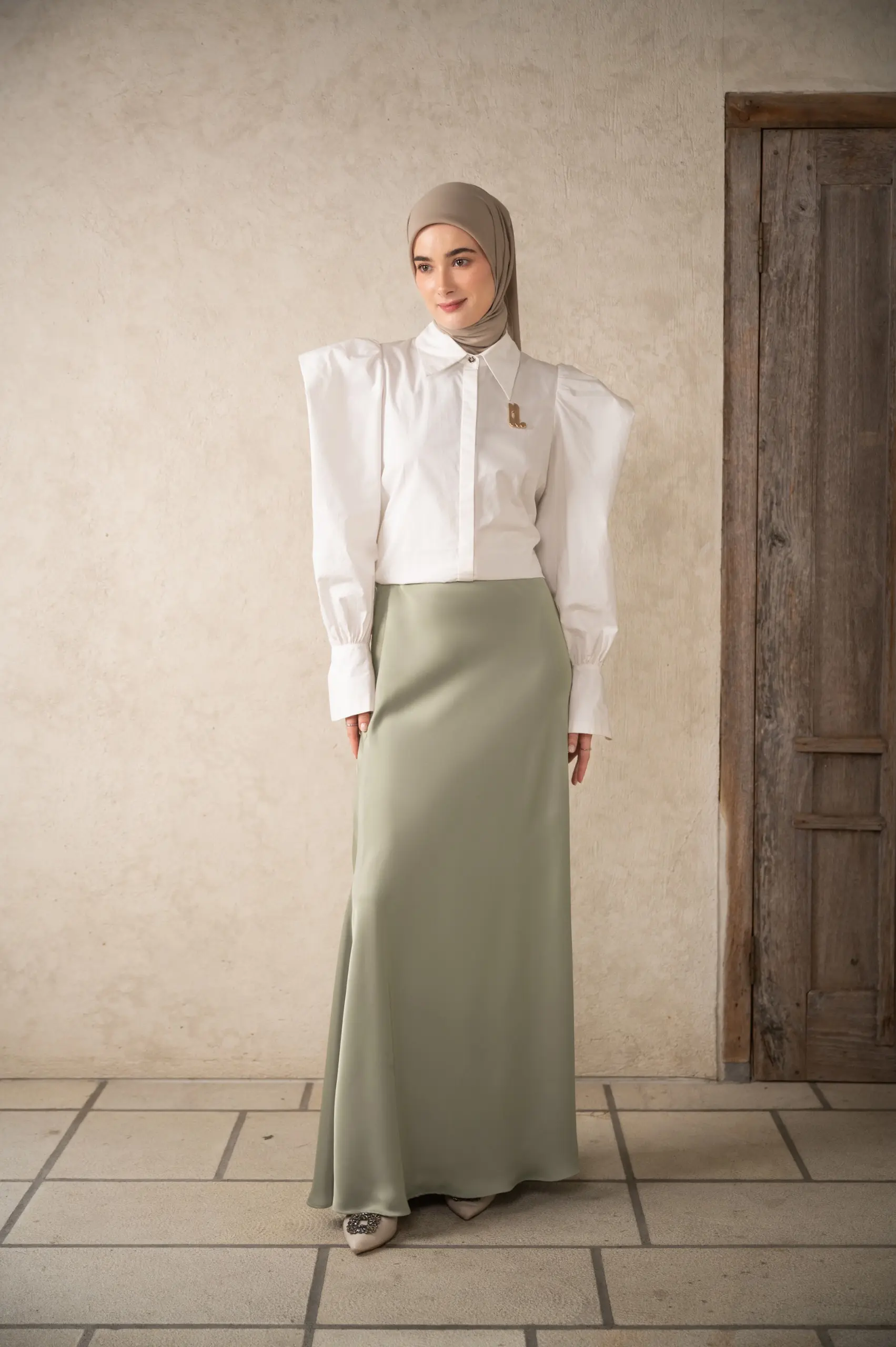 ESTELLE SKIRT SAGE GREEN