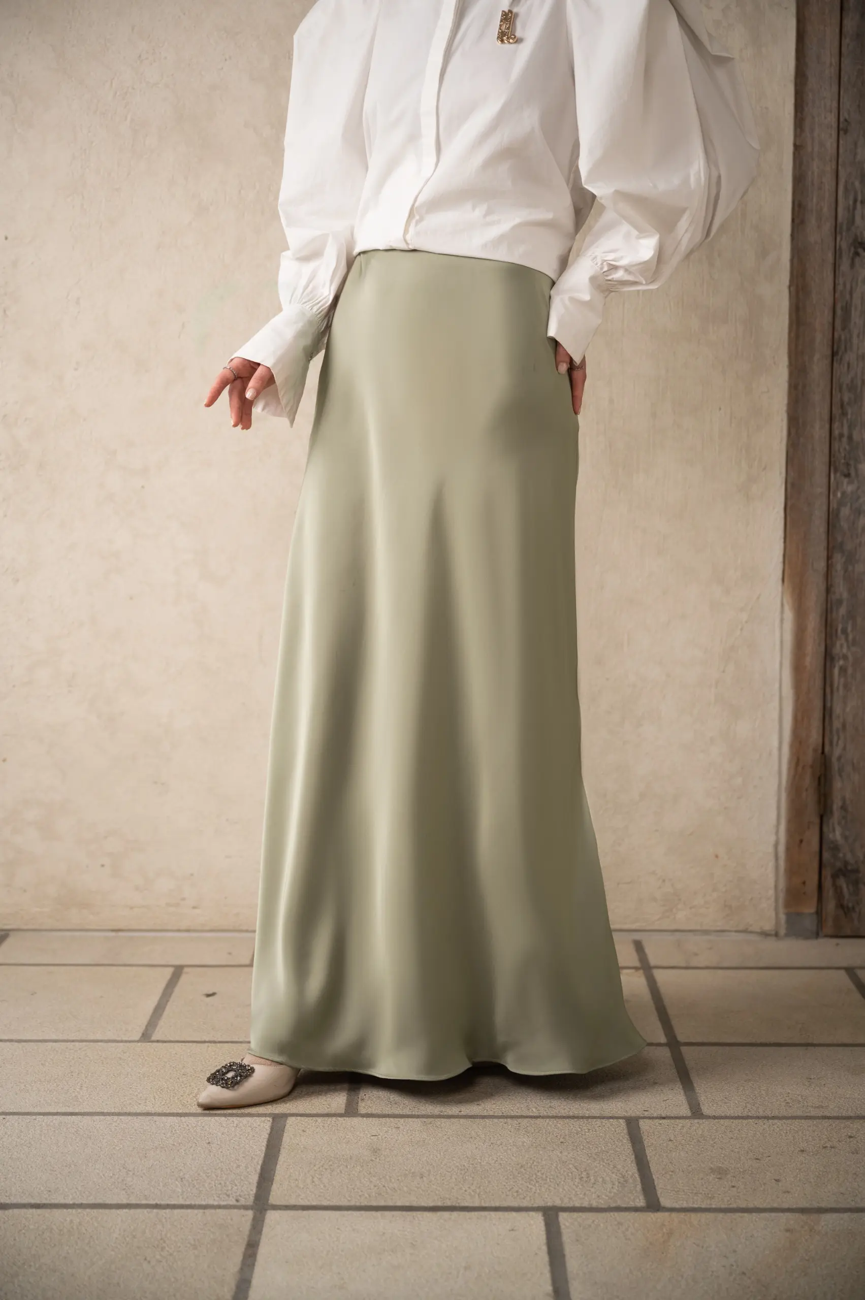 ESTELLE SKIRT SAGE GREEN